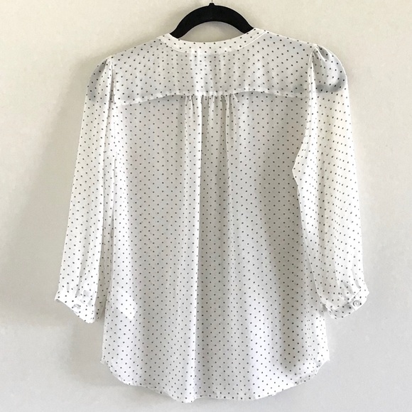 H&M Women’s Polka Dot Pattern 3/4 Sleeves Chiffon - Picture 4 of 4